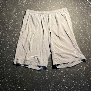 Grey Reebok Playdry Running/Training Shorts, Drawstring & Pockets